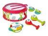 Zestaw Muzyczny Dla Dzieci Bębenek Instrumenty Tamburyn, Marakasy, Kastaniety
