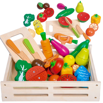 Become a Little Master Chef! ? Magnetic Wooden Vegetables & Fruit for Cutting – Creative XL Play Set