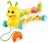 Interaktywna gąsienica na sznurku + piłeczki kolorowa PEŁZAJĄCA LED MUZYKA +PIŁKI
