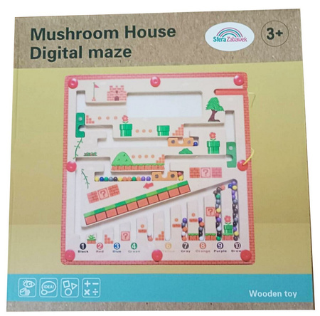 Drewniany labirynt mario długopisem magnetyczny gra montessori zabawka sortowania