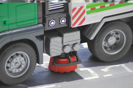 Zamiatarka śmieciarka ulic uliczna napęd frykcyjny led dżwięk gumowe kołą