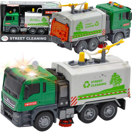 Zamiatarka śmieciarka ulic uliczna napęd frykcyjny led dżwięk gumowe kołą