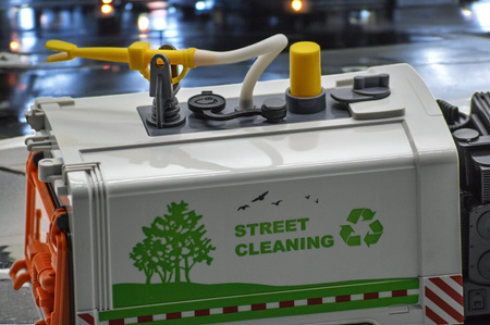 Zamiatarka śmieciarka ulic uliczna napęd frykcyjny led dżwięk gumowe kołą