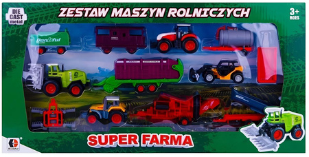 large farm machinery set tractors combine harvester die-cast metal toys gift for kids 3+