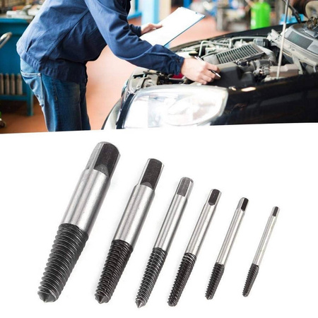 Wykretaki do zerwanych śrub naprawy gwintów urwanych nasadek Szpilek 6szt
