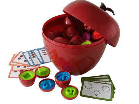 Nauka liczenia Cyferek Układanka Sensoryczna Do Nauki Liczenia W Kształcie Jabłka Dla Dzieci