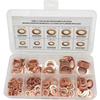 Set of copper metal washers large set xl 200 pcs 9 rozm. 9-18