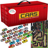 Container set of metal cars resorcs with drive + mat city box