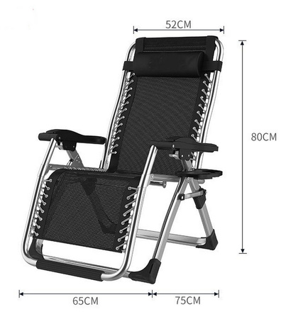 Leżak ogrodowy grawitacyjny fotel plażowy krzesło kempingowe poduszka