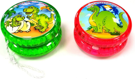 Jojo Luminous Dinosaurs Arcade Toy YOYO GAME bearing and dinosaur motif