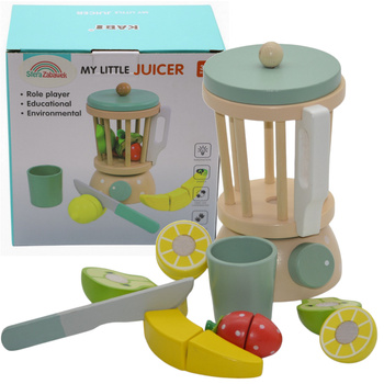 Drewniany zestaw Blender wyciskarka do soków owoce drewniane do krojenia dla dzieci agd kuchnia