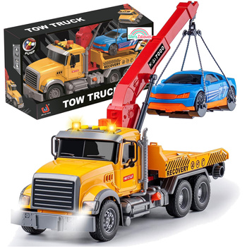 LARGE 1:12 TOW TRUCK RECOVERY VEHICLE WITH CAR LIGHTS SOUNDS TOY SFERAZABAWEK