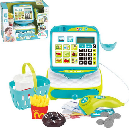 Store Fiscal Cash Register with Touch Panel Children's Play Basket