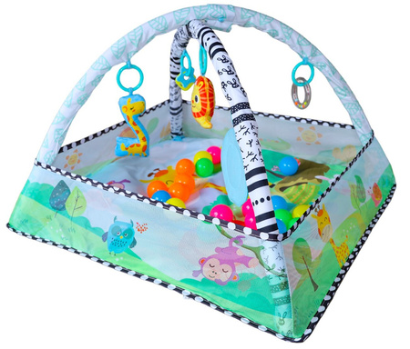 Mata edukacyjna dla niemowląt duża interaktywna miękka kojec z piłeczkami