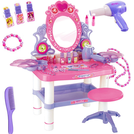 Large Children's Toilet Table Accessories Light Sound Jewelry Dryer 