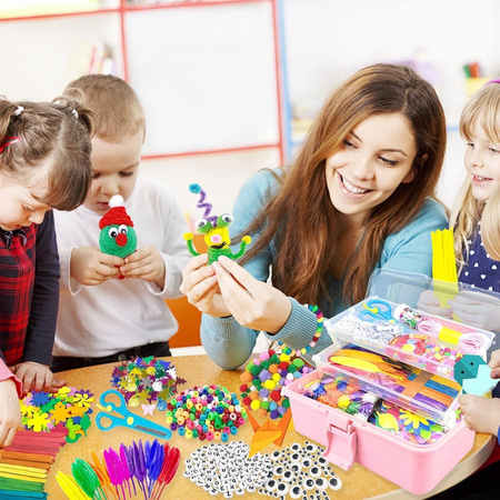 Zestaw kreatywny plastyczny artystyczny rękodzieło dla dzieci prezent Kuferek Kreatywny GIGA ZESTAW Artystyczny XXL DIY