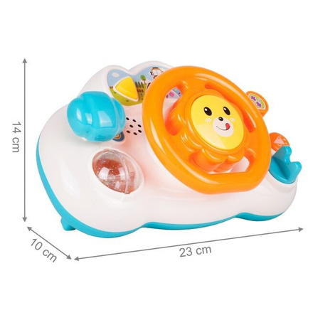 Interaktywna kierownica malucha do wózka Muzyczna dźwięki światła