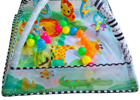 Mata edukacyjna dla niemowląt duża interaktywna miękka kojec z piłeczkami