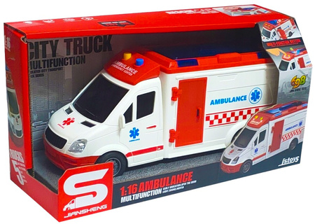 Auto Karetka Pogotowia Ambulans Efekty Gra Świeci