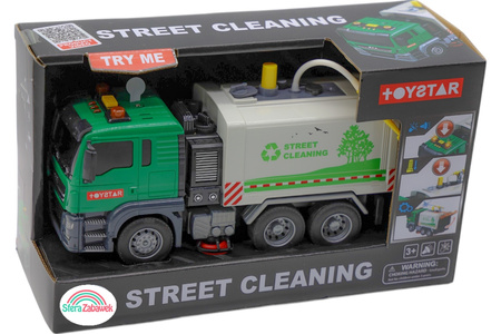 Zamiatarka śmieciarka ulic uliczna napęd frykcyjny led dżwięk gumowe kołą