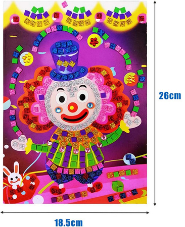 Foam Mosaic Craft Kit for Kids 12pcs Set 3D Sticker Art Educational Creative Toy XXL