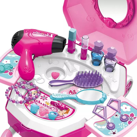GIRLS VANITY TABLE Suitcase Backpack 2in1 Beauty Set Cosmetics Case Toy sferazabawek