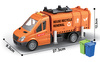 Auto garbage truck with liftable trash can car light sound