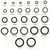 Huge set Orings rubber gaskets 720 o-ring mix 24 different sizes case organizer