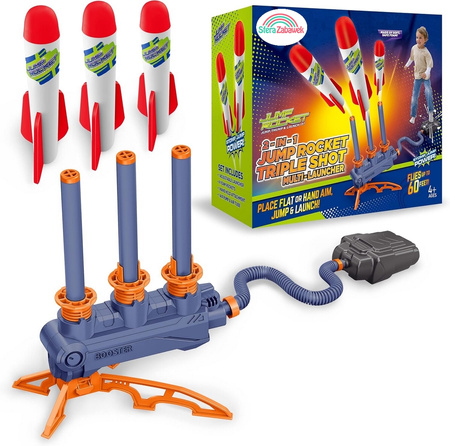 Wyrzutnia katapulta rakiet piankowych Latawiec pompka prezent dla 4 5 6 7 8 9 10 latka