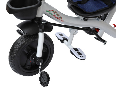 Rowerek trójkołowy wolne koło pasy obracany 360 wózek obracane siedzisko