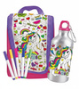 Torebka plecak Bidon do malowania 2w1 Jednorożec PISAKI ZESTAW KREATYWNY