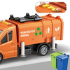 Auto garbage truck with liftable trash can car light sound