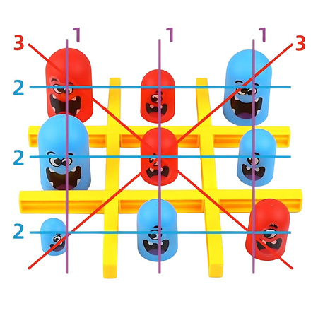 Logic Game TIC TAC TOE Gobbling Monsters Gobblet for Kids Family Board Game 3+