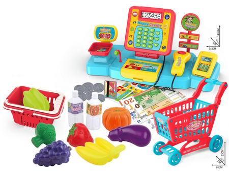 Interactive store cash register scale accessories MINI shopping cart play storeCommodities