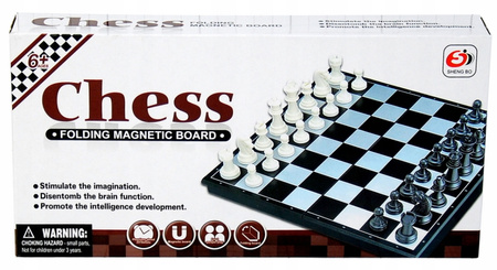 Chess Magnetic board game in educational box with magnets TRAVEL 