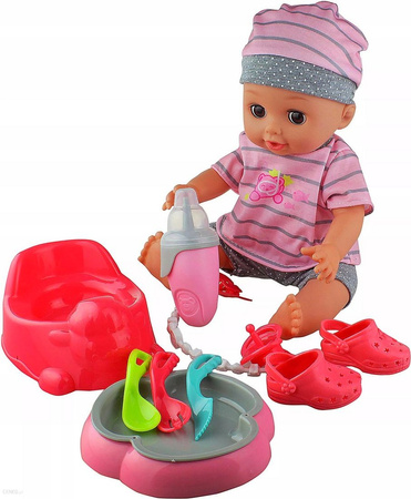 BABY DOLL MARTYNKA SPEAKS POLISH DRINKS & PEES XXL PLAYSET HIGH CHAIR POTTY Sfera Zabawek