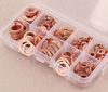 Set of copper metal washers large set xl 200 pcs 9 rozm. 9-18