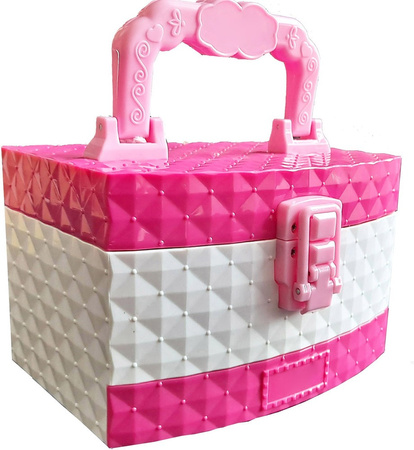 Kuferek kosmetyków rozkładany makijaż cienie ZESTAW DO MAKIJAŻU DLA DZIECI