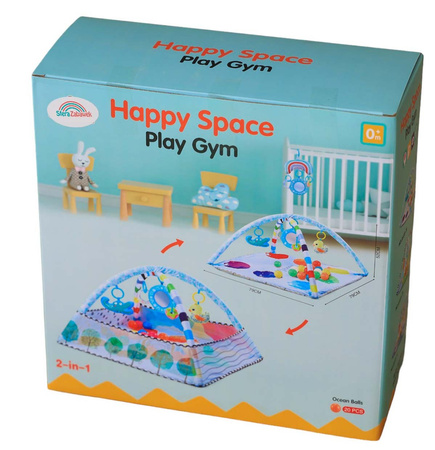 Mata edukacyjna dla niemowląt duża interaktywna miękka kojec z piłeczkami