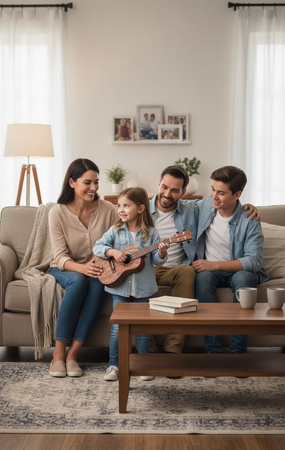 Ukulele dla Dzieci Raimy Pierwsza Gitara Edukacyjna | 3 Style Przodu