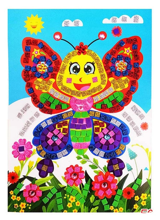 Foam Mosaic Craft Kit for Kids 12pcs Set 3D Sticker Art Educational Creative Toy XXL