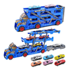 BIG TRUCK CARRIER TOY + 6 DIE-CAST CARS LAUNCHER TRANSPORTER GIFT SET