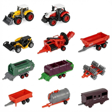 large farm machinery set tractors combine harvester die-cast metal toys gift for kids 3+