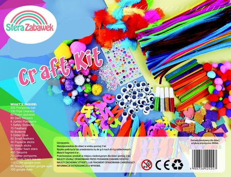 Zestaw Kreatywny XXXL Plastyczny dla Dzieci na Prezent Duży DIY do Rękodzieła