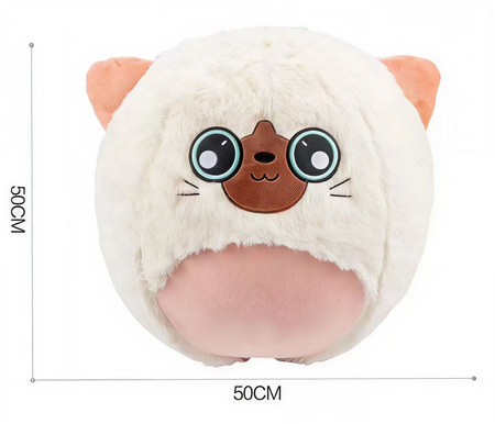 PLUSH BALL Mascot Inflatable KITTEN 50cm BIG CUTE PET Pump XXL Toy Gift 3+