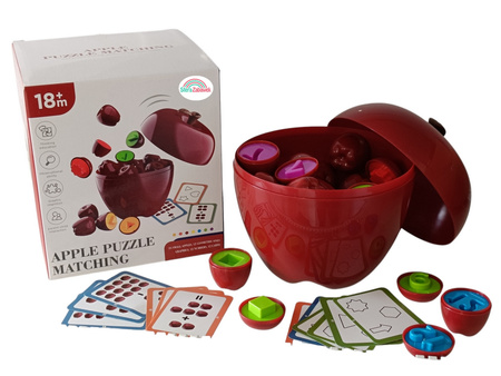 Nauka liczenia Cyferek Układanka Sensoryczna Do Nauki Liczenia W Kształcie Jabłka Dla Dzieci