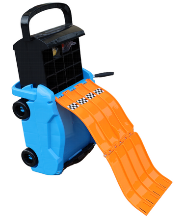 Wyścigowa walizka zjeżdżalnia tor na resoraki garaż autka 3w1