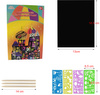 Scratch Art Paper Creative Set A5 Magic Rainbow Scratch Off Sheets Stencils Craft Kit 3+