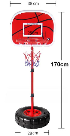 DUŻY KOSZ do gry W KOSZYKÓWKĘ kosza Koszykówka DLA DZIECI PIŁKA pompka STOJAK