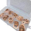 Set of copper metal washers large set xl 200 pcs 9 rozm. 9-18